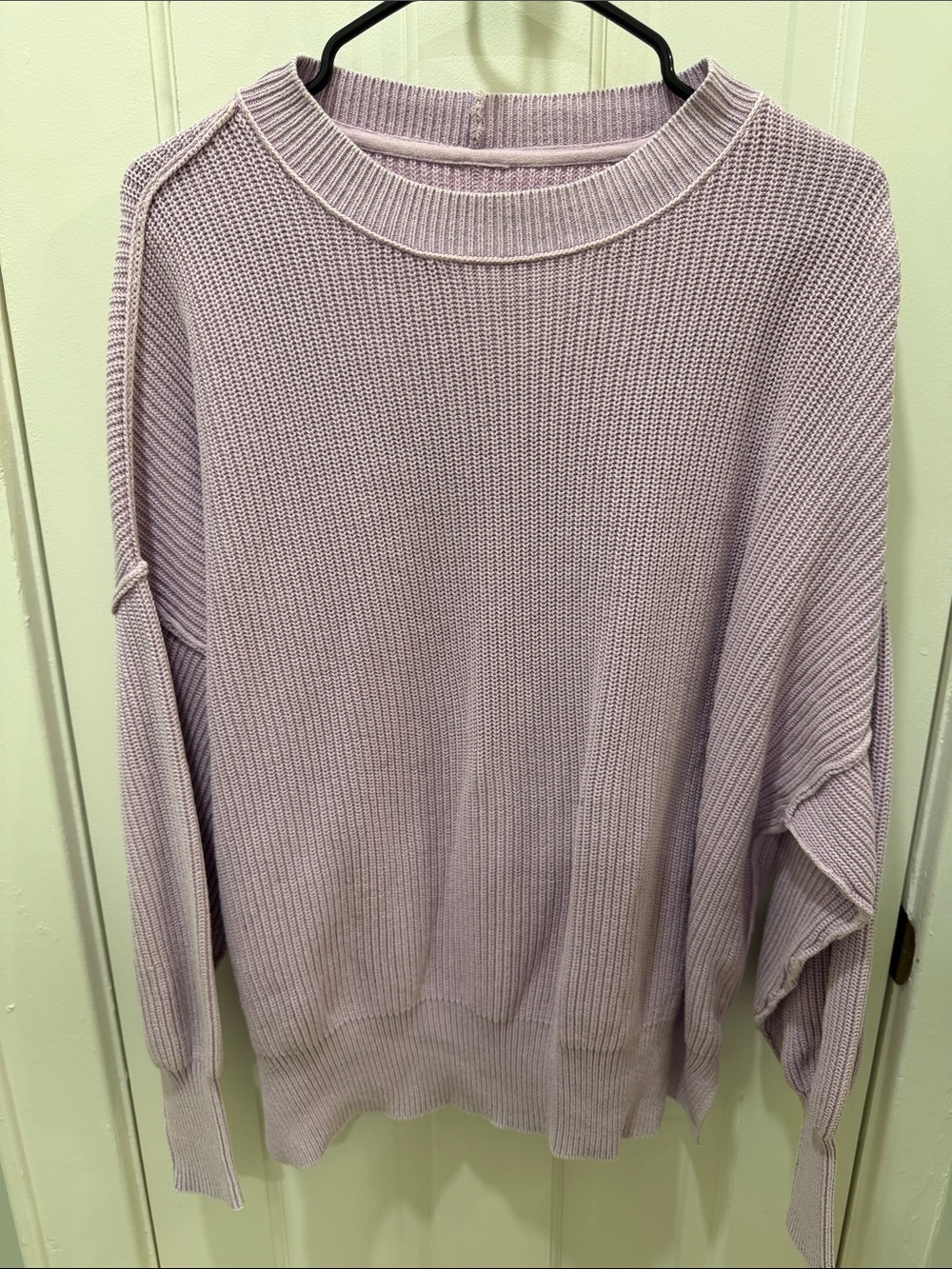 aerie Lavender Ribbed Crewneck Sweater